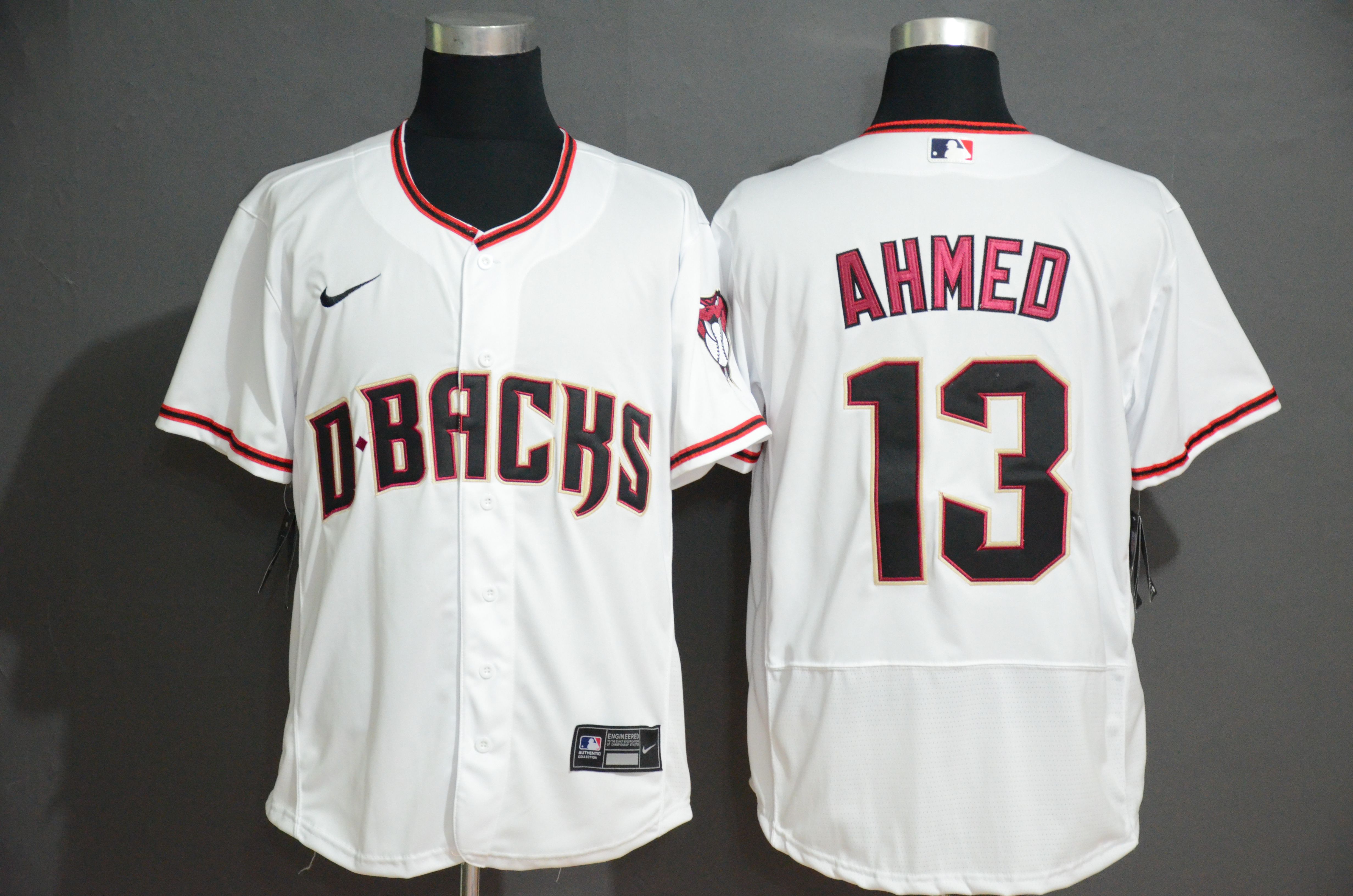 Men Arizona Diamondback #13 Ahmed White Nike Elite MLB Jerseys